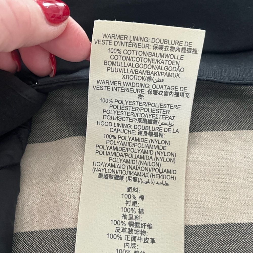 Burberry Trench Rain Coat Black Belted Jacket with Removable Liner & Hood Size 4 - Picture 14 of 16